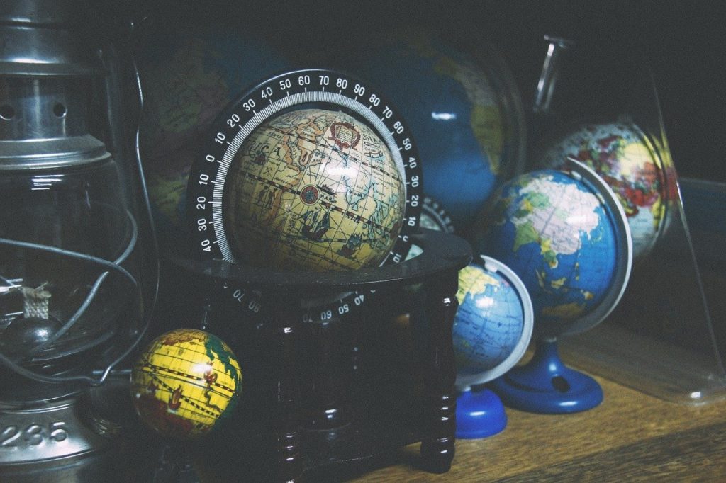 Collection de globes terrestres